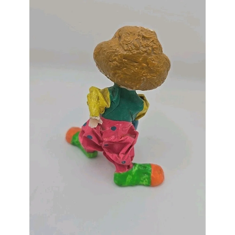 VTG Paper Mache Clown Bowling Whimsical Circus Decor